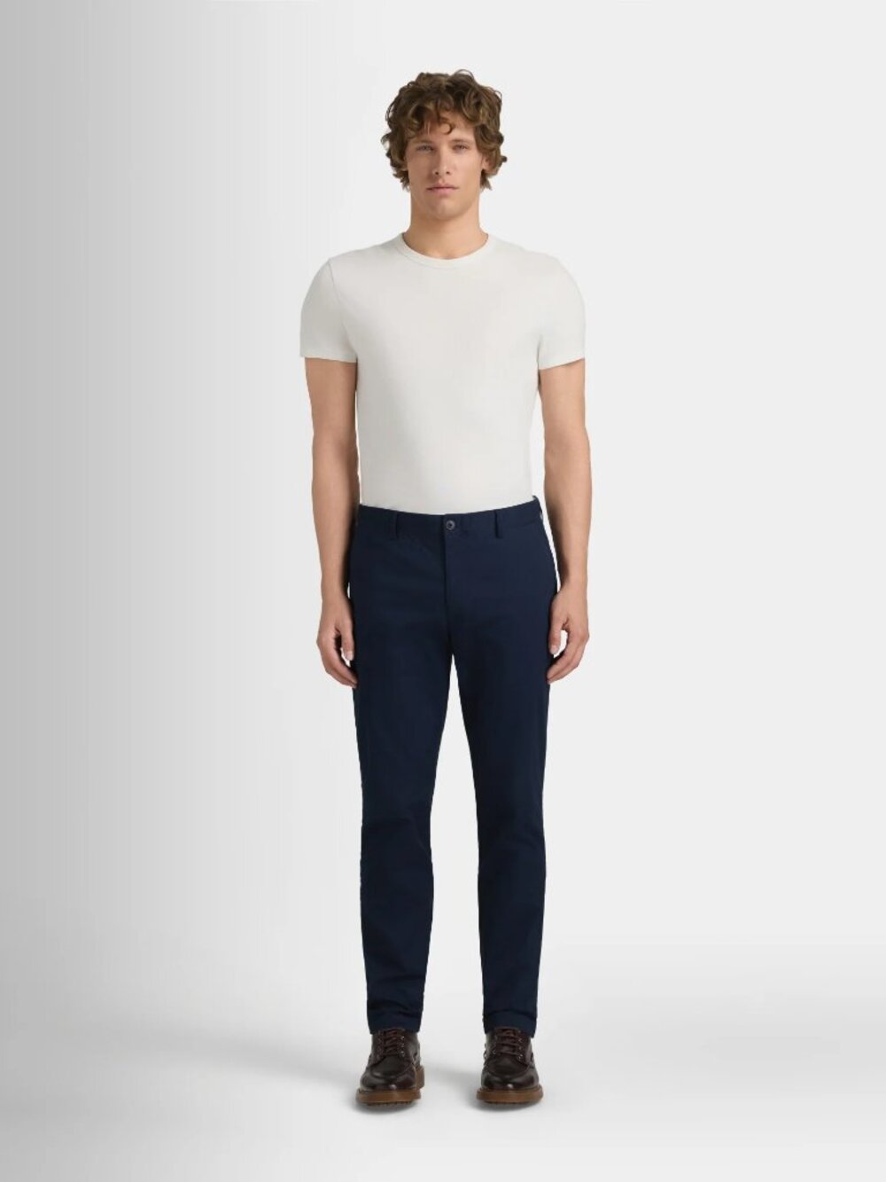 CLUB MONACO Connor Navy Blue Cotton Twill Modern Slim Fit Chino Pants, Size 34